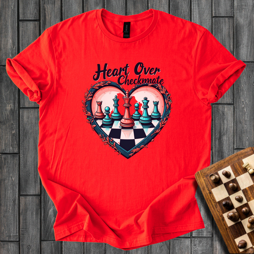 Heart Over Checkmate Chess T-Shirt