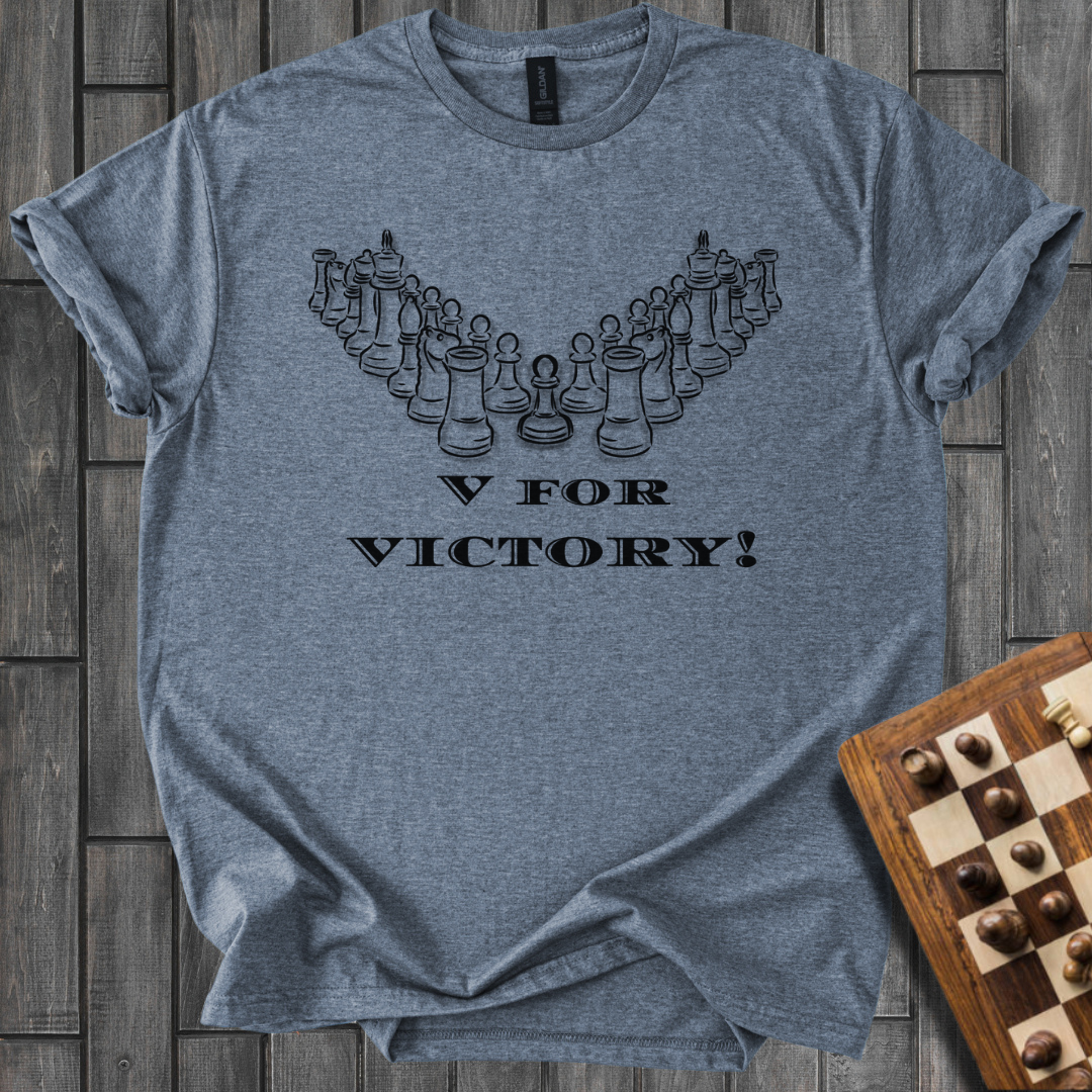 V for Victory Chess T-Shirt