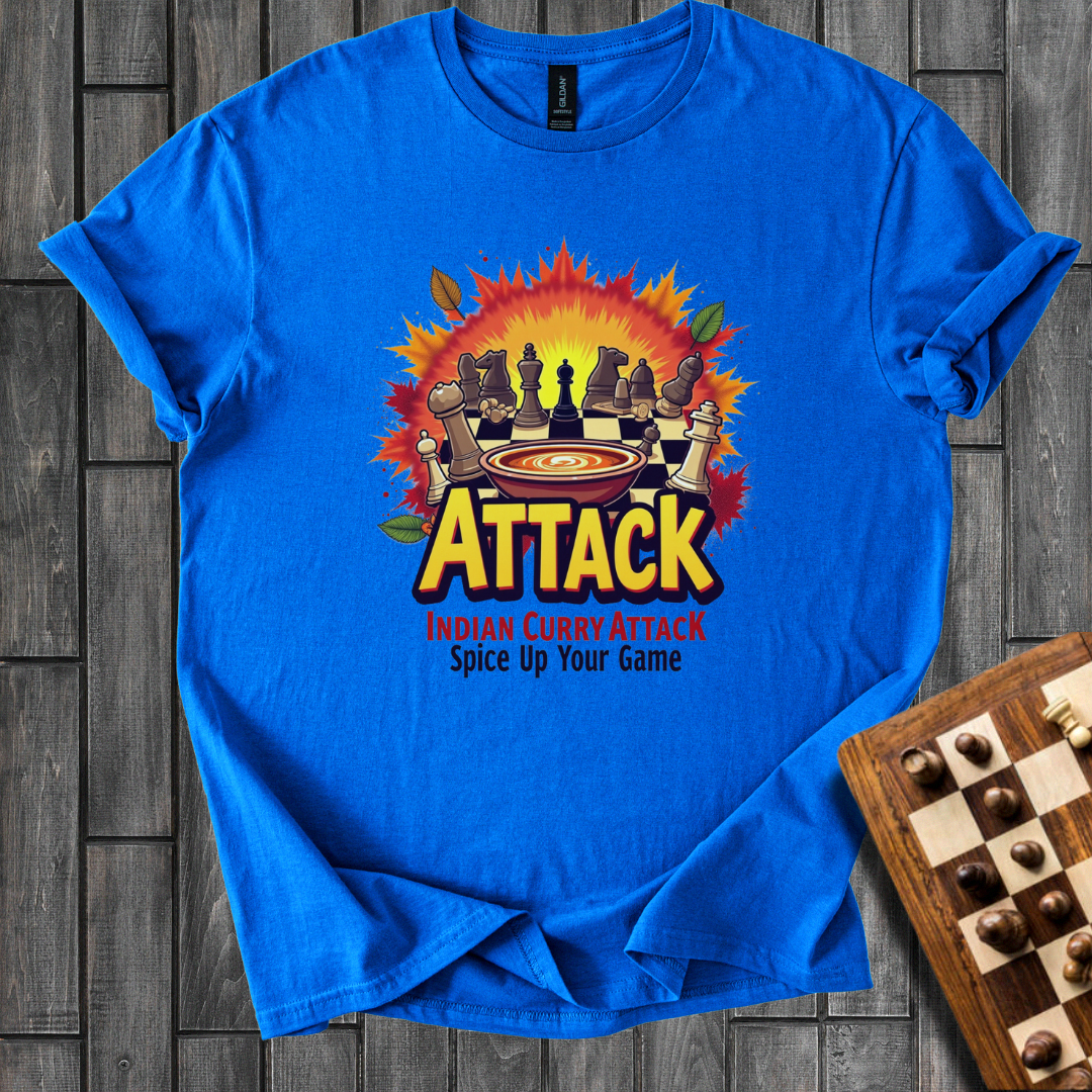 Indian Curry Attack Chess T-Shirt