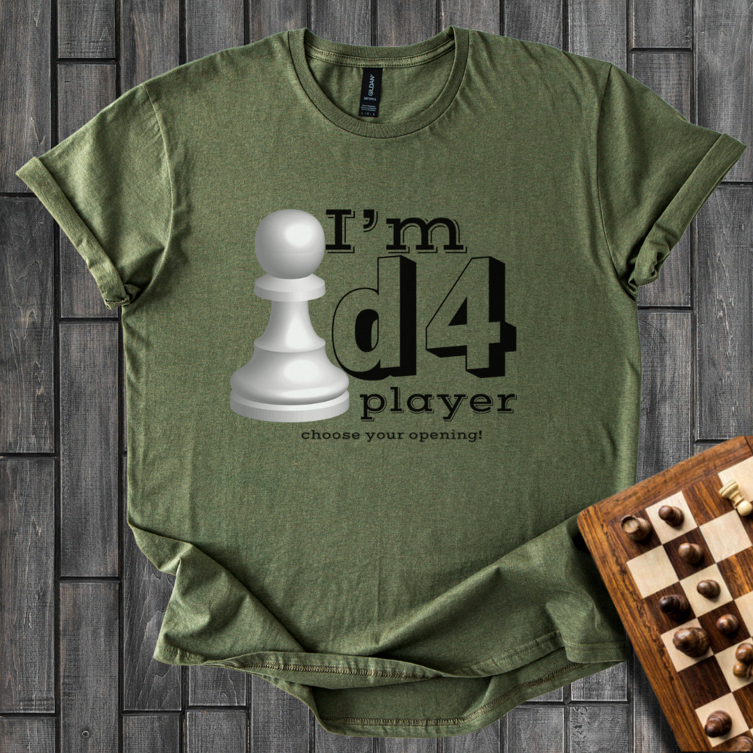 d4 Player Chess T-Shirt