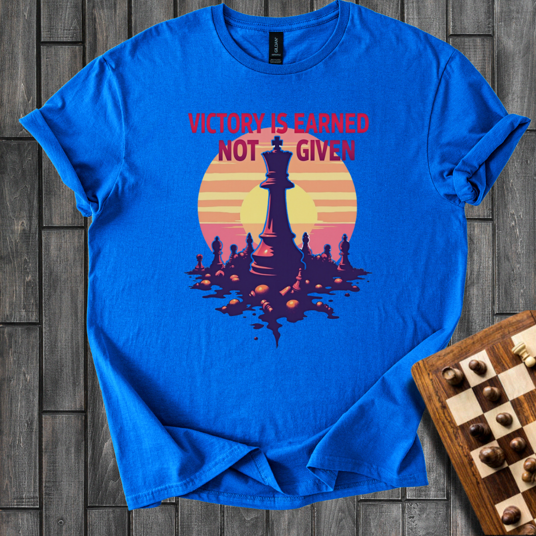 Victory Is Earned Chess T-Shirt
