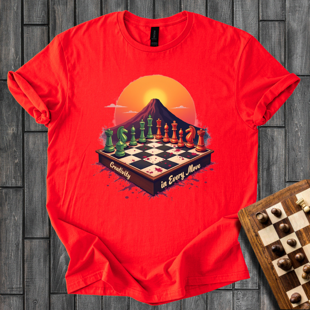 The Game Under the Vesuvius Chess T-Shirt