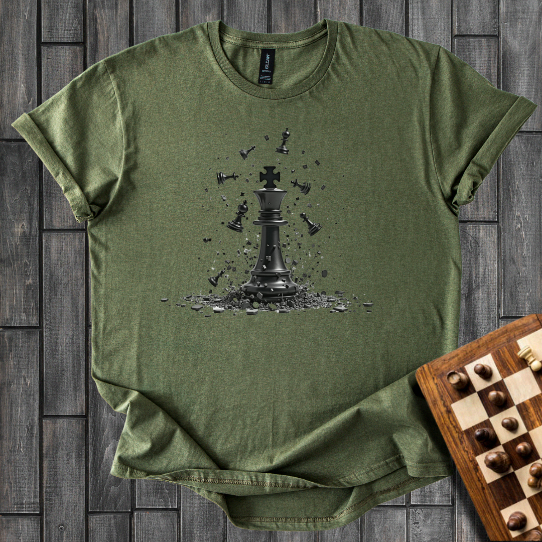 Explosion in Black Chess T-Shirt