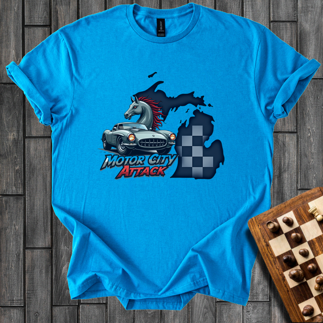 Motor City Attack Chess T-Shirt