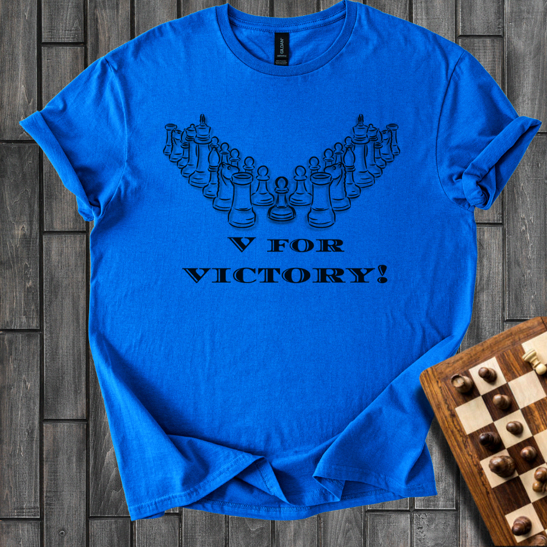 V for Victory Chess T-Shirt