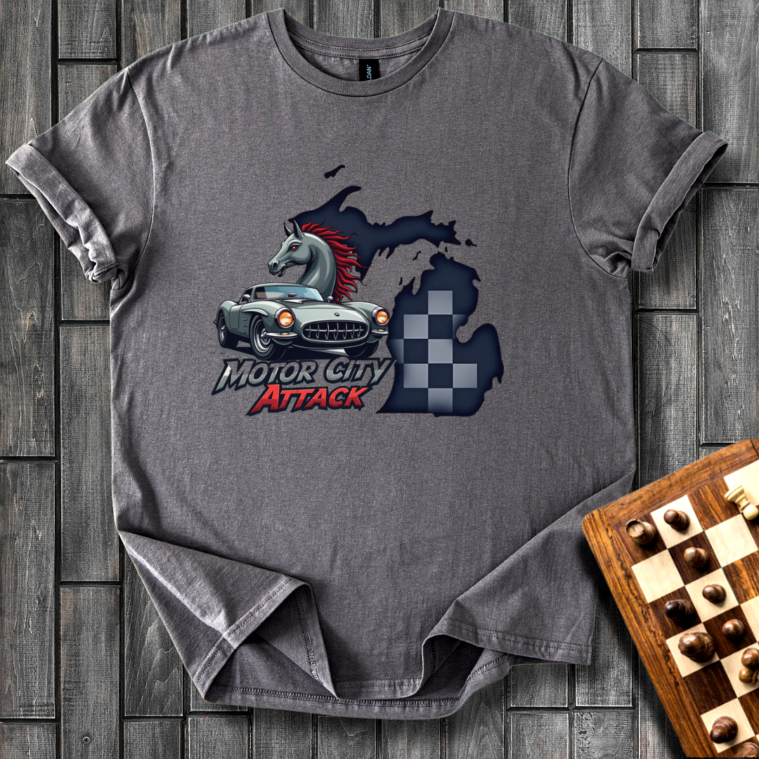 Motor City Attack Chess T-Shirt