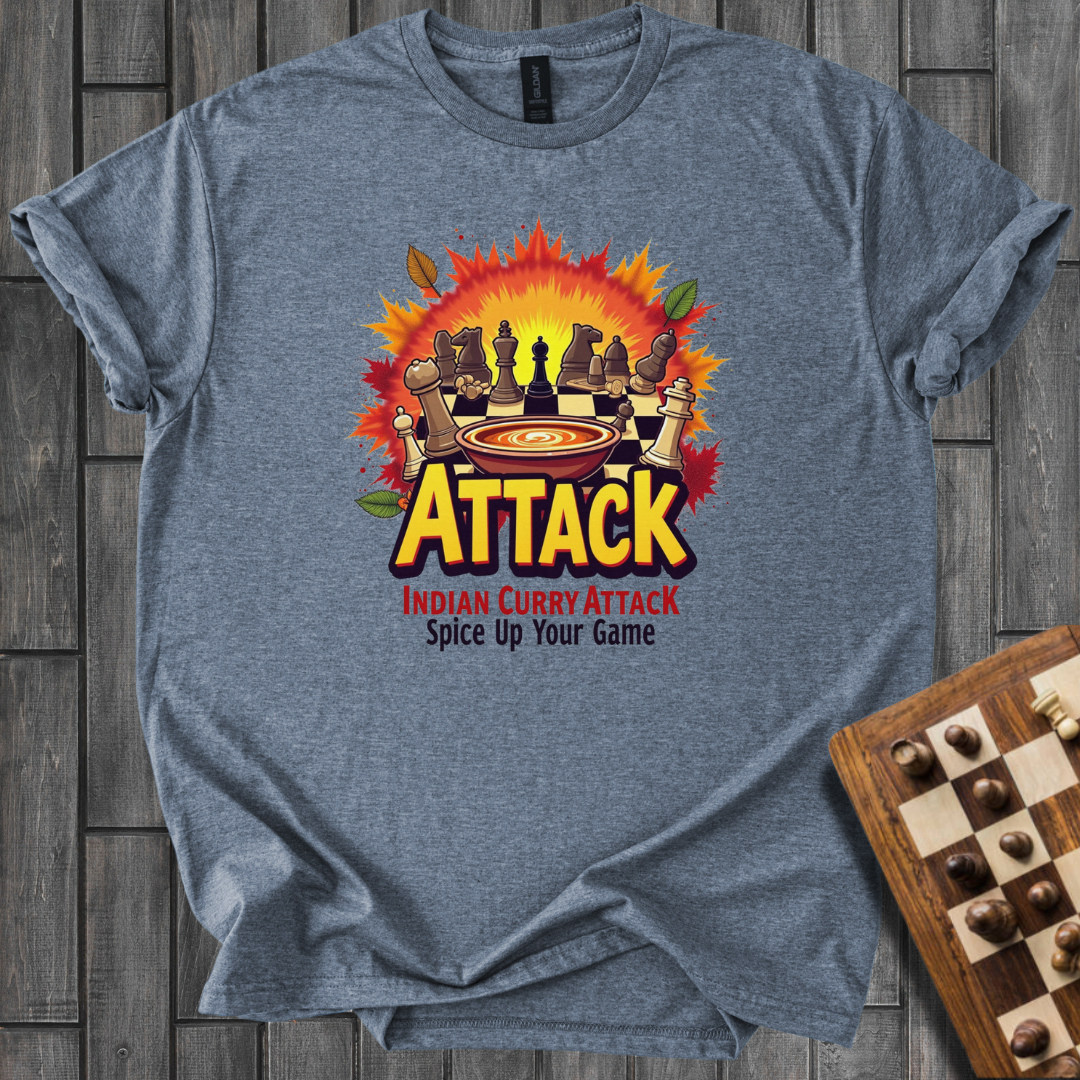 Indian Curry Attack Chess T-Shirt