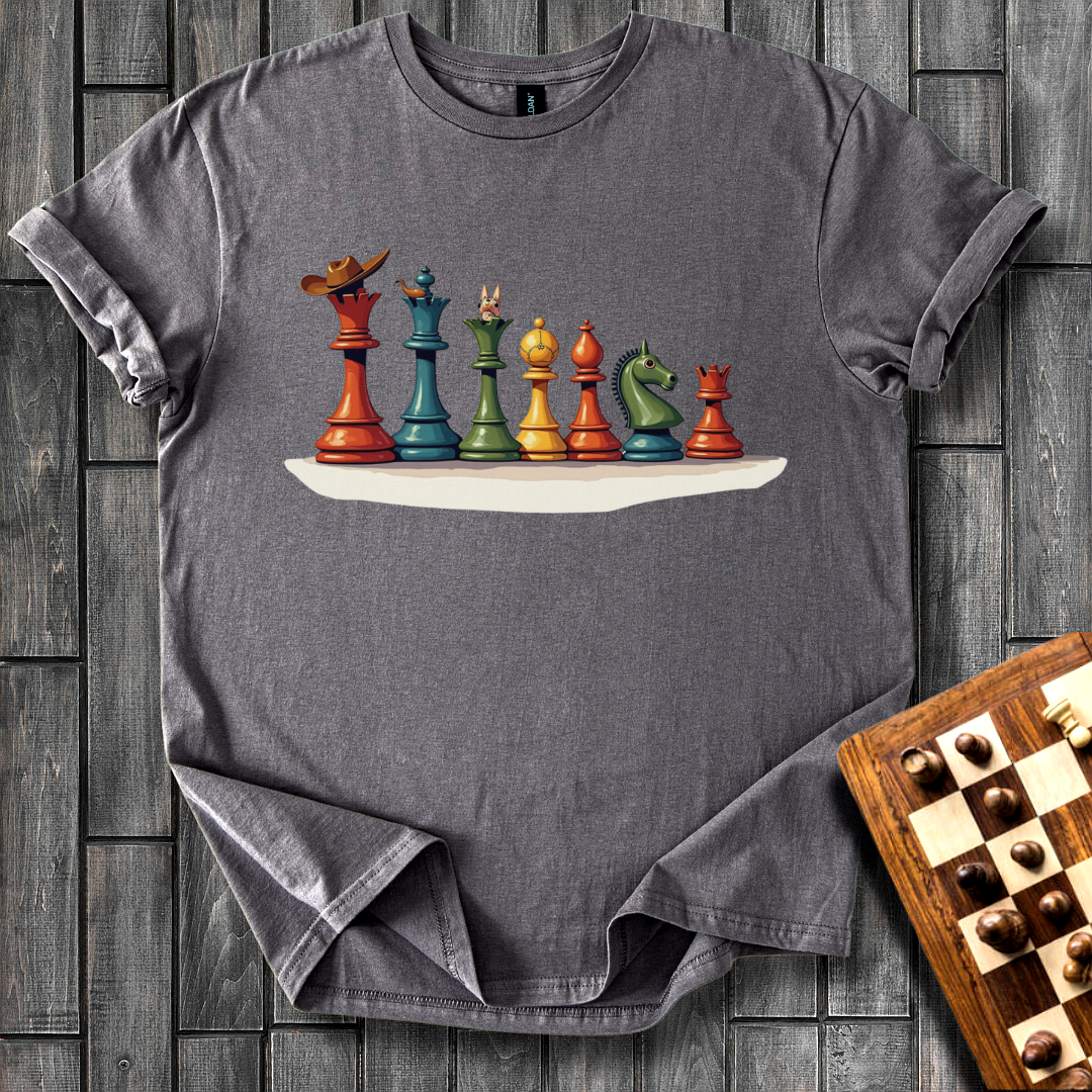 Lineup Of Chess Pieces T-Shirt