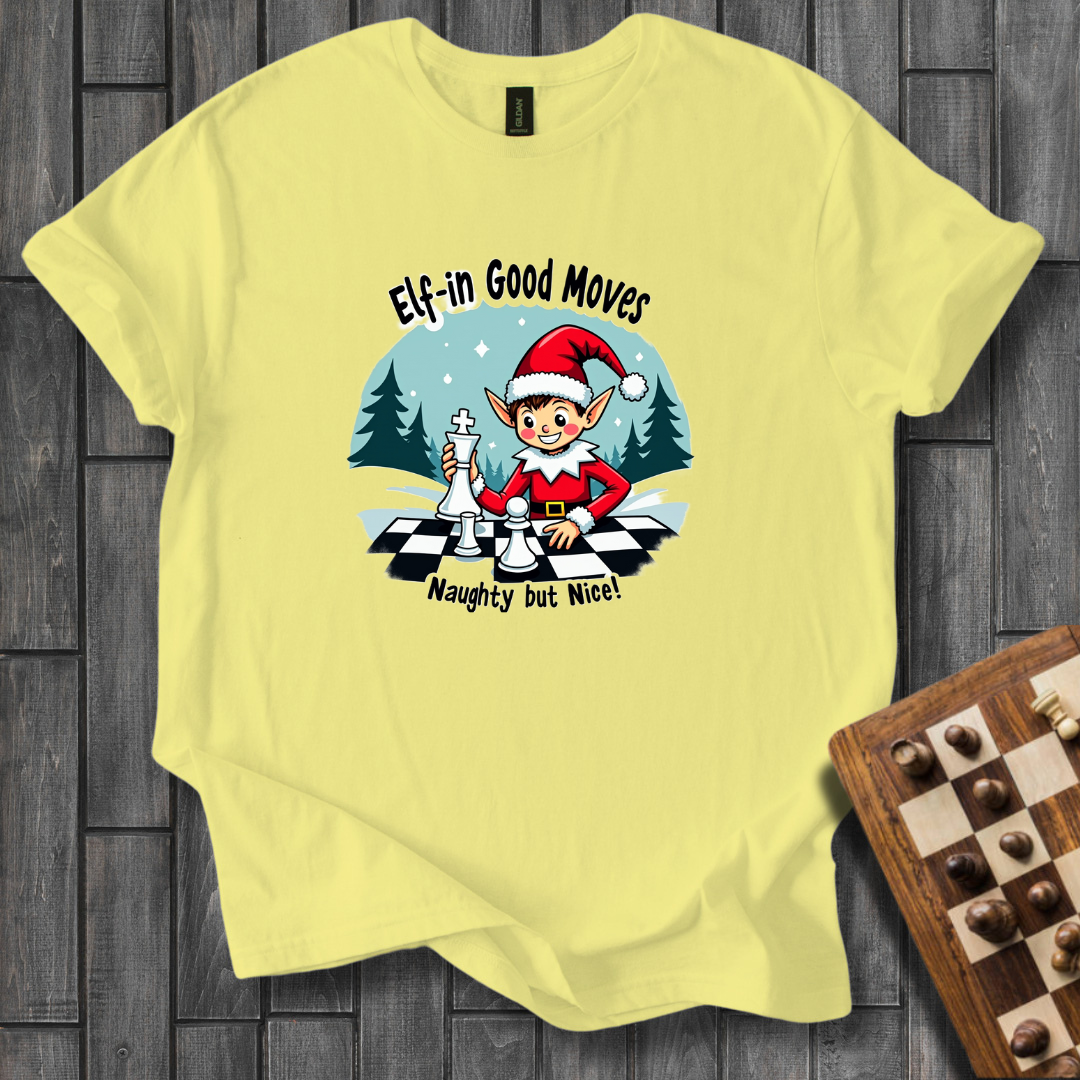 Elf Play to Win Chess T-Shirt