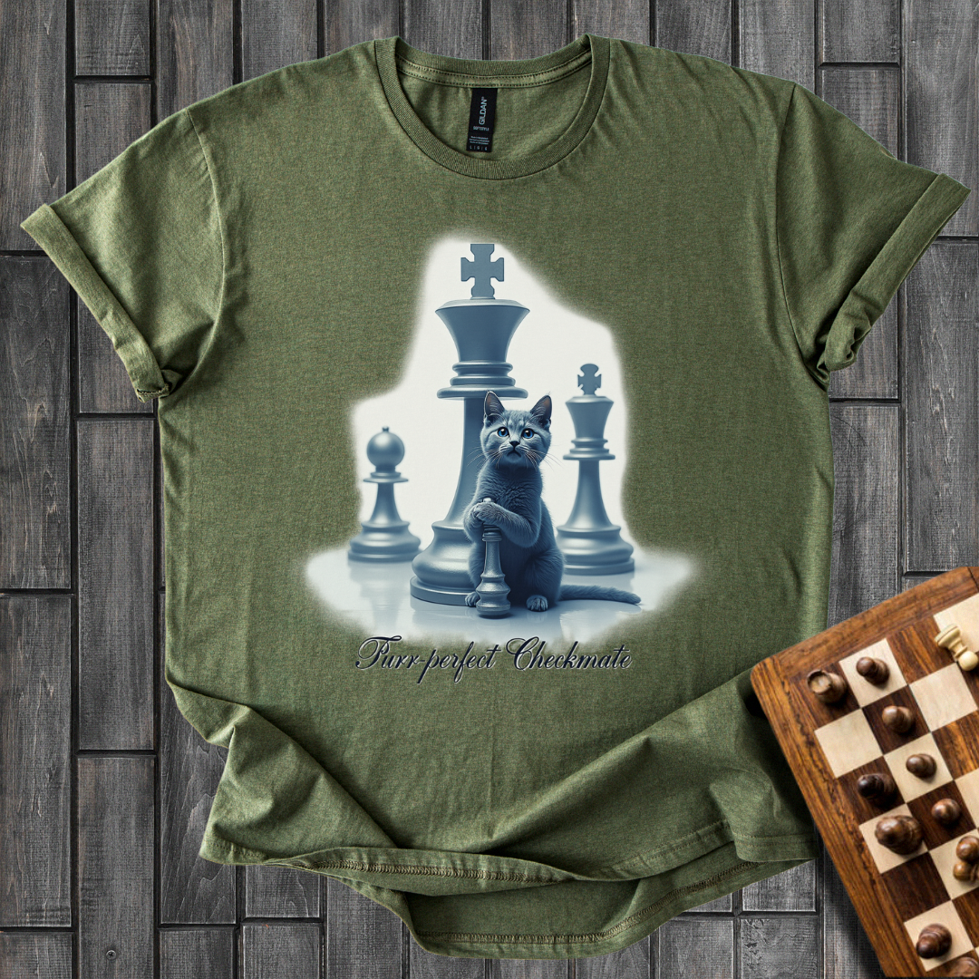 Purrs and Pawns Opening Chess T-Shirt
