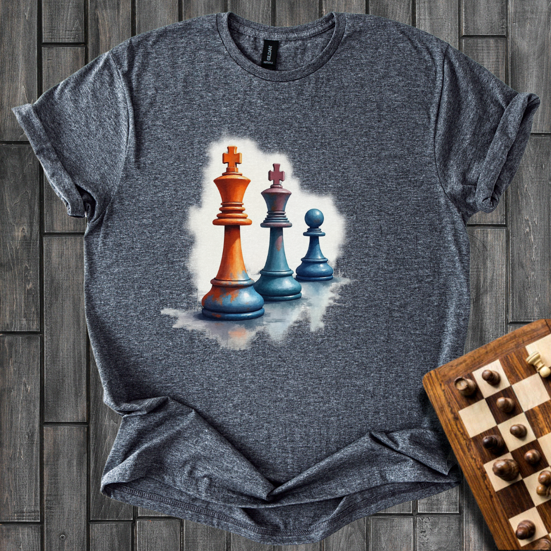 Grunge Elegance Chess T-Shirt