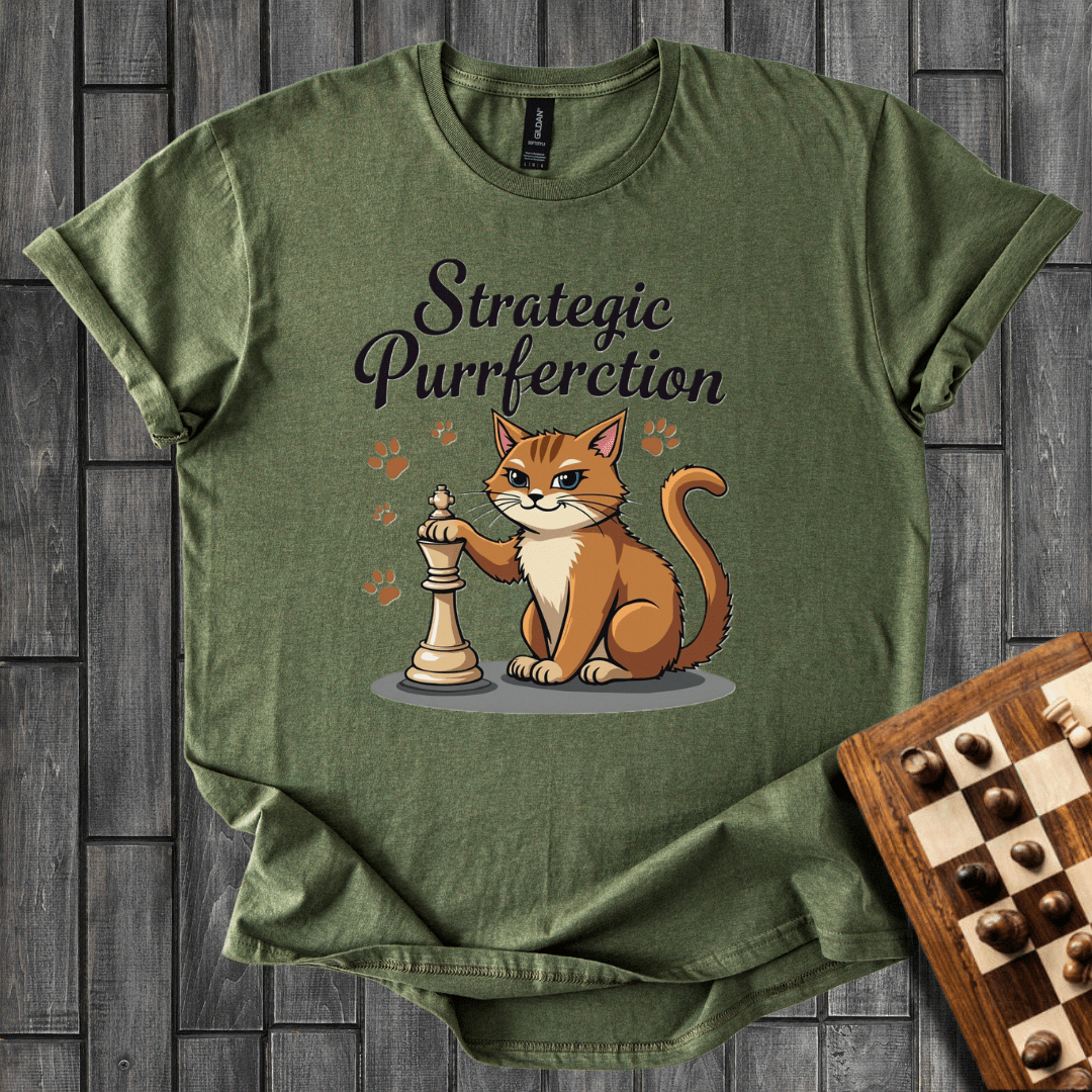 Cat Power Play Chess T-Shirt