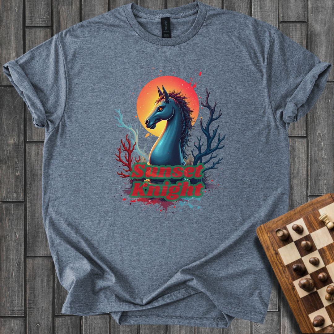Sunset Knight Chess T-Shirt