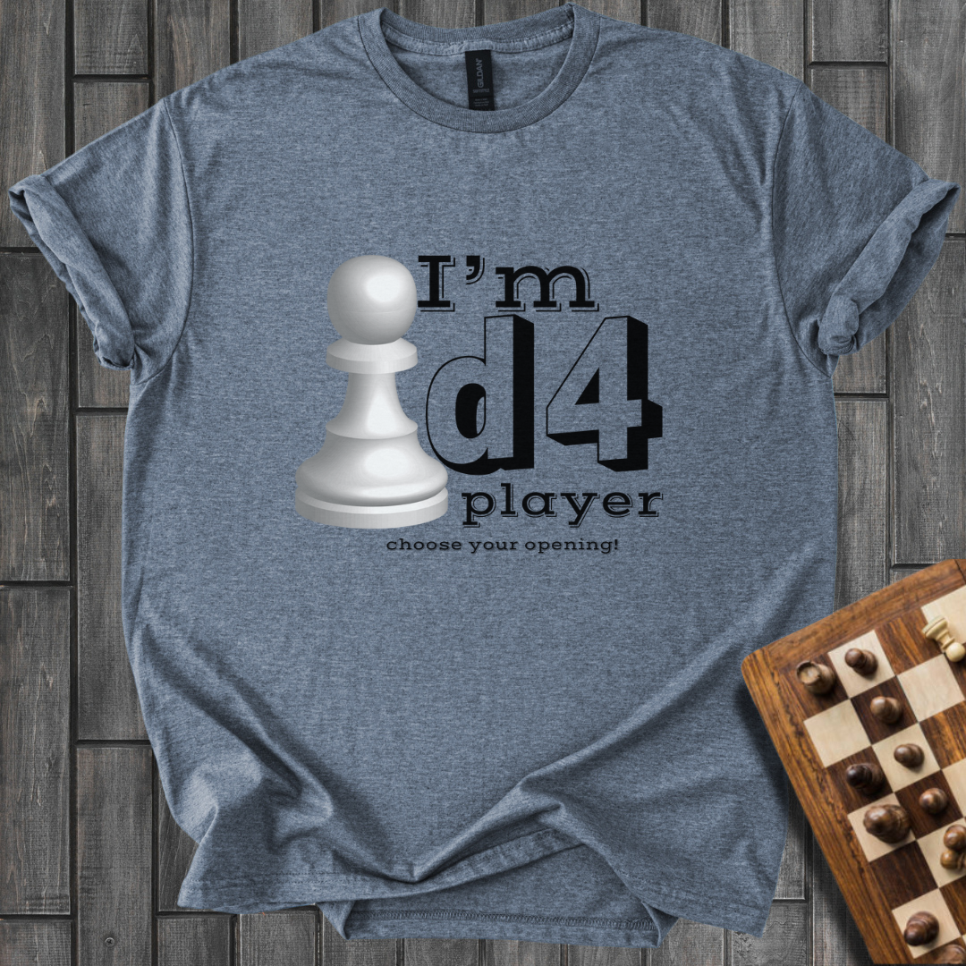 d4 Player Chess T-Shirt