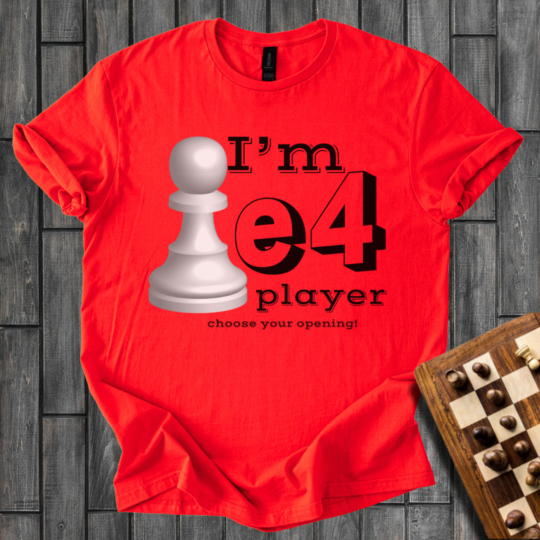 e4 Player Chess T-Shirt