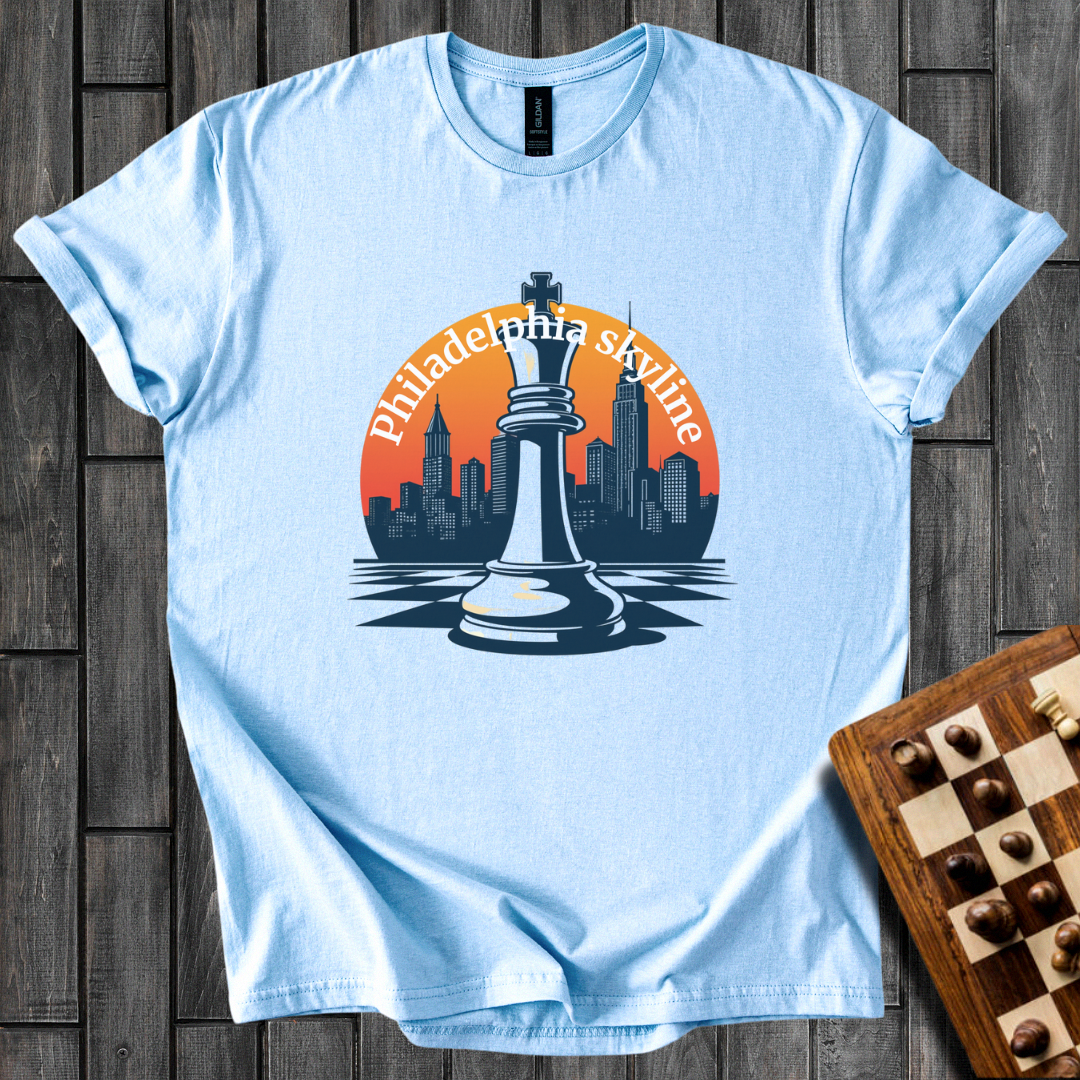 Philadelphia Skyline Chess T-Shirt