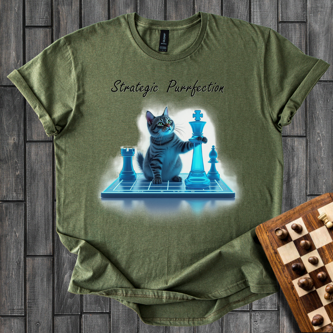 Purrfect Strategy Chess T-Shirt