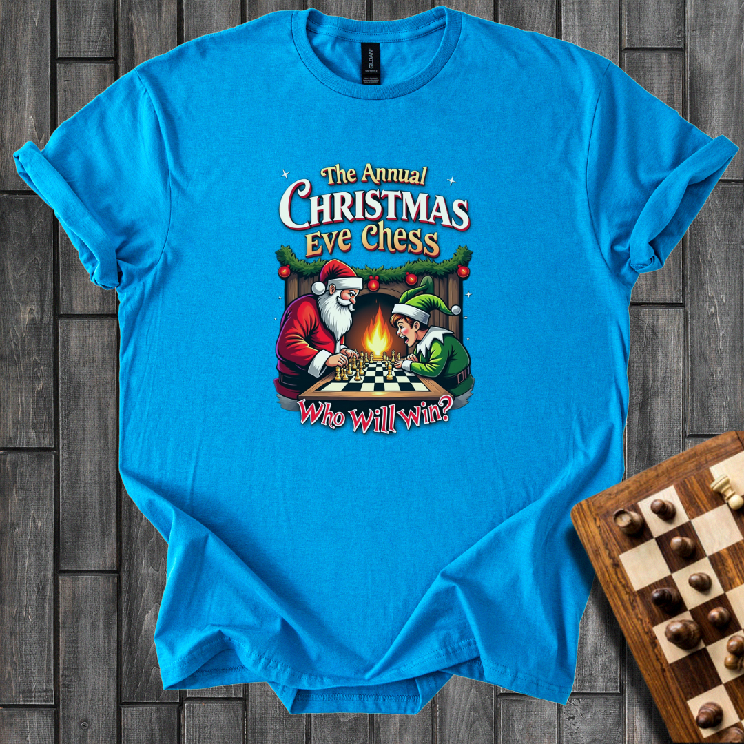 Santa vs. Elf: Chess Edition T-Shirt