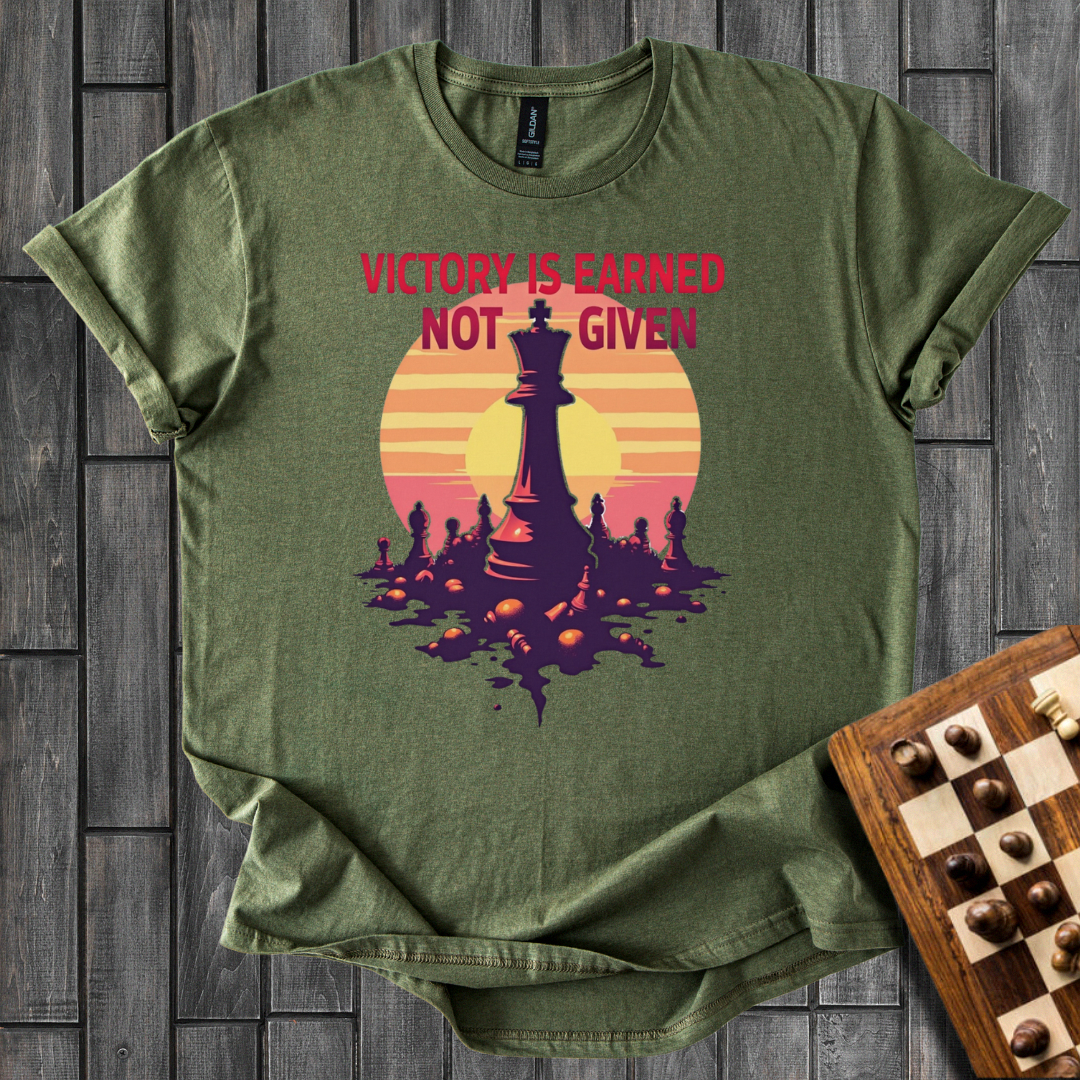 Victory Is Earned Chess T-Shirt