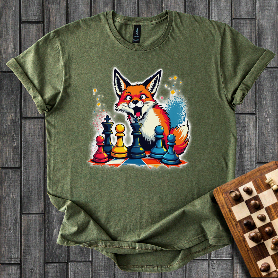 Foxy Strategist Chess T-Shirt