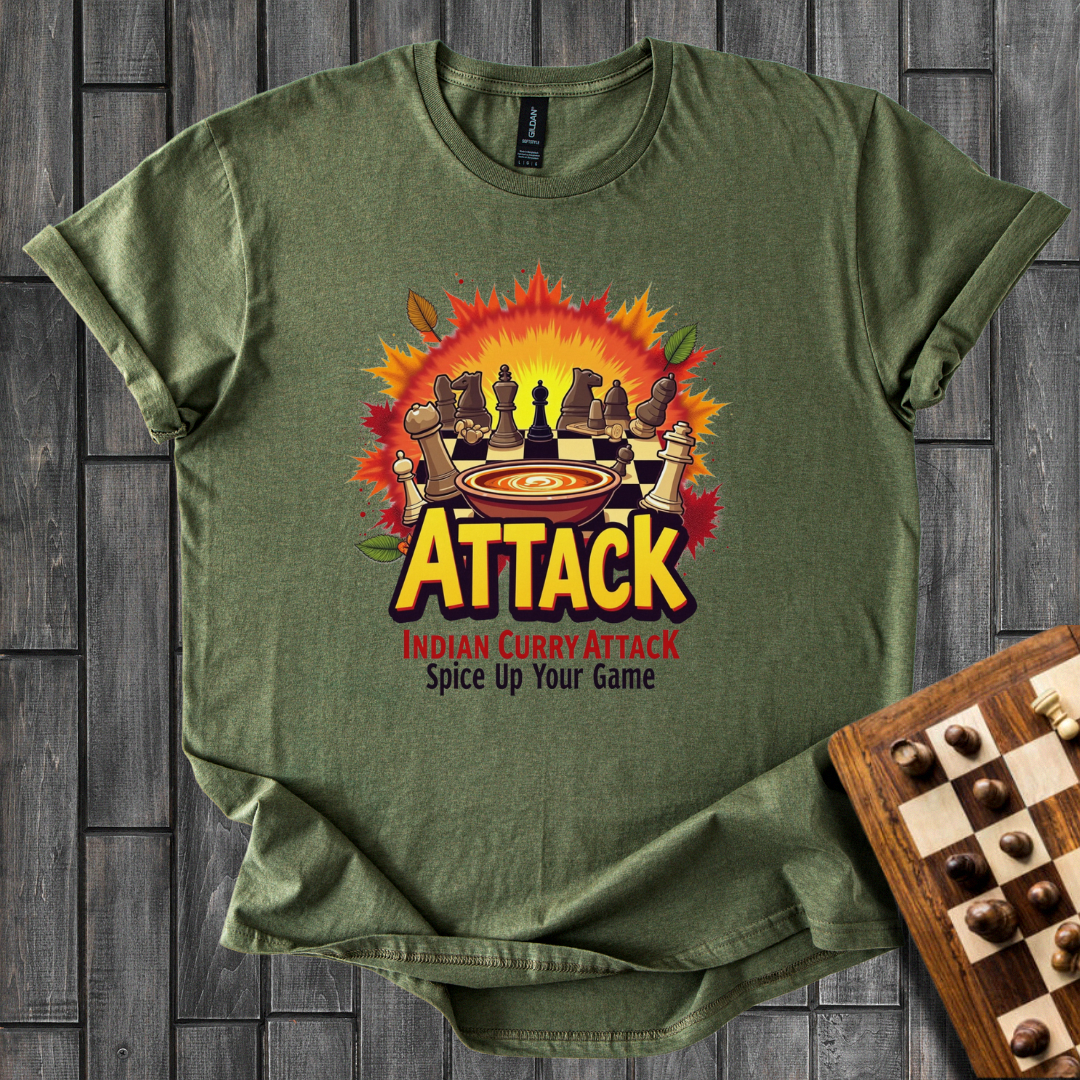 Indian Curry Attack Chess T-Shirt