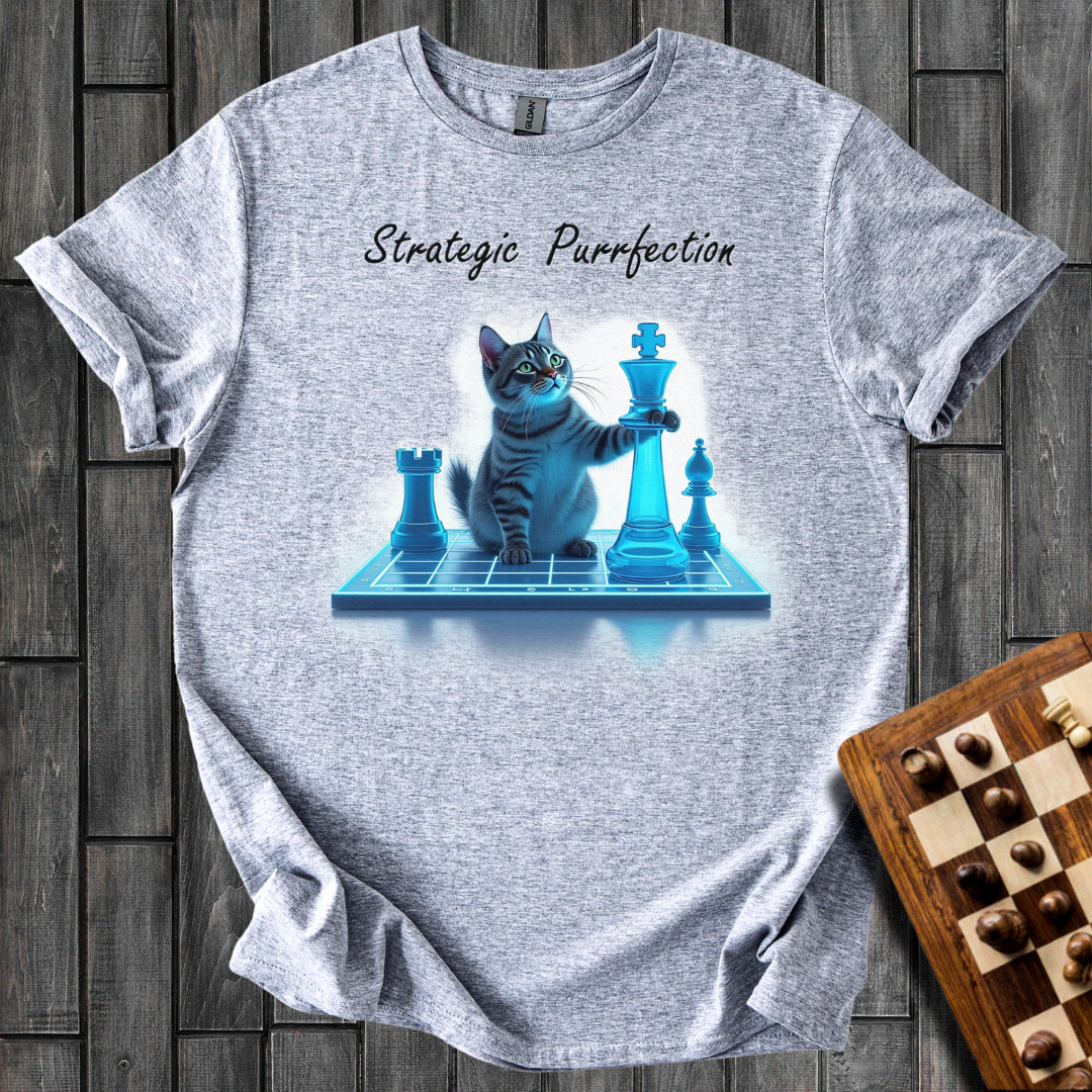 Purrfect Strategy Chess T-Shirt