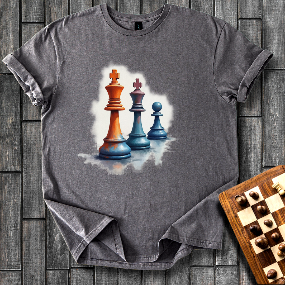 Grunge Elegance Chess T-Shirt