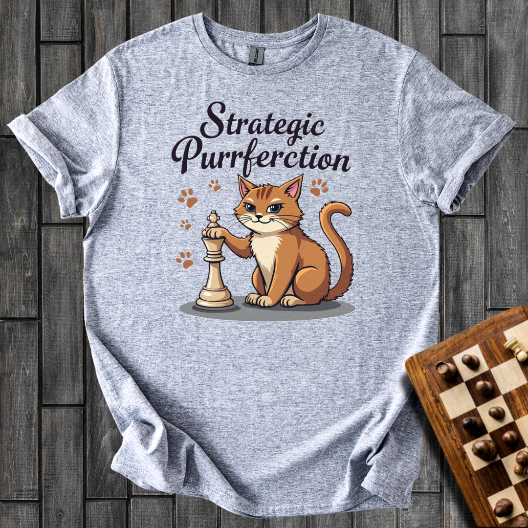 Cat Power Play Chess T-Shirt