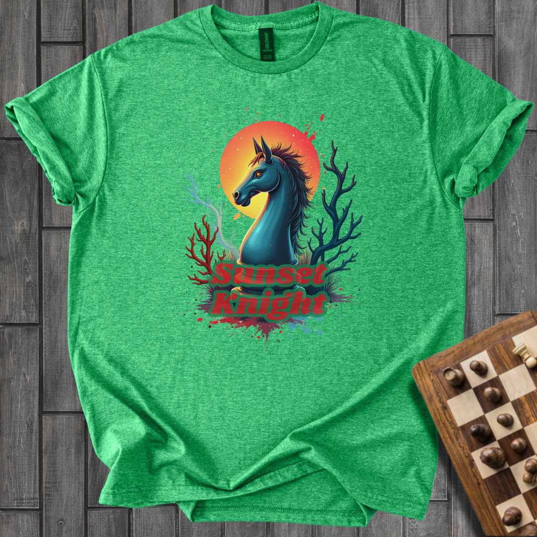 Sunset Knight Chess T-Shirt