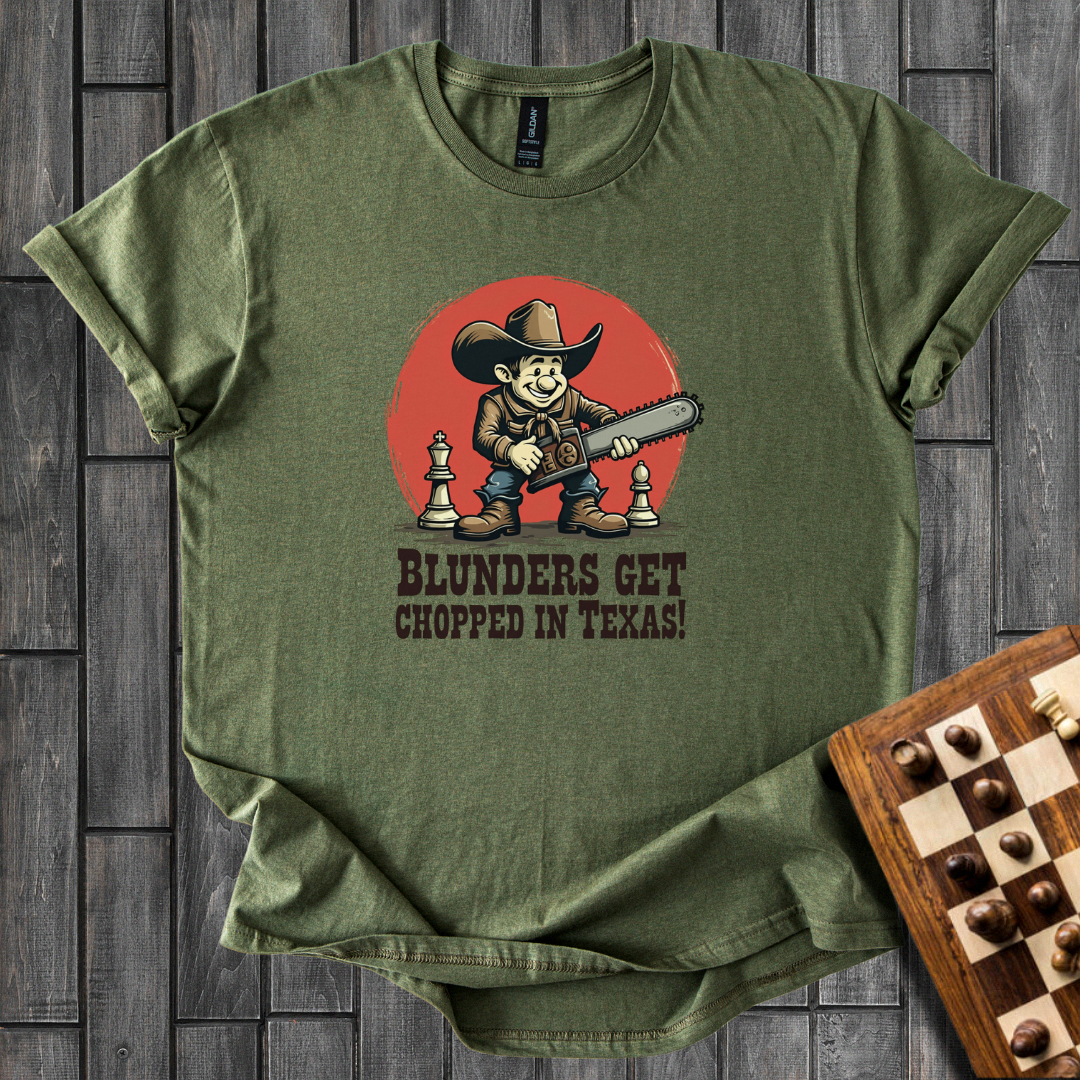 Blunders In Texas Style Chess T-Shirt