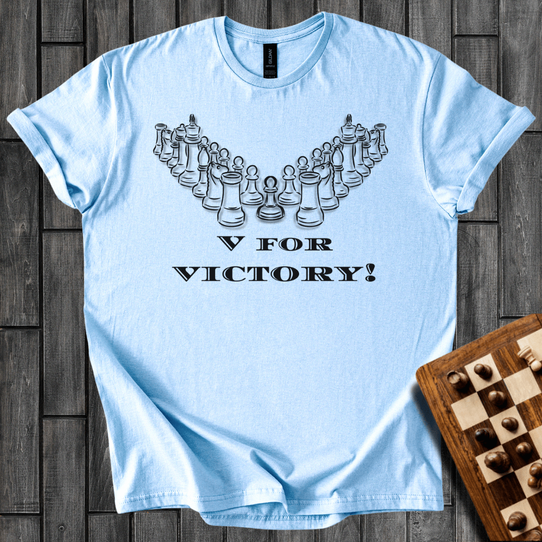 V for Victory Chess T-Shirt