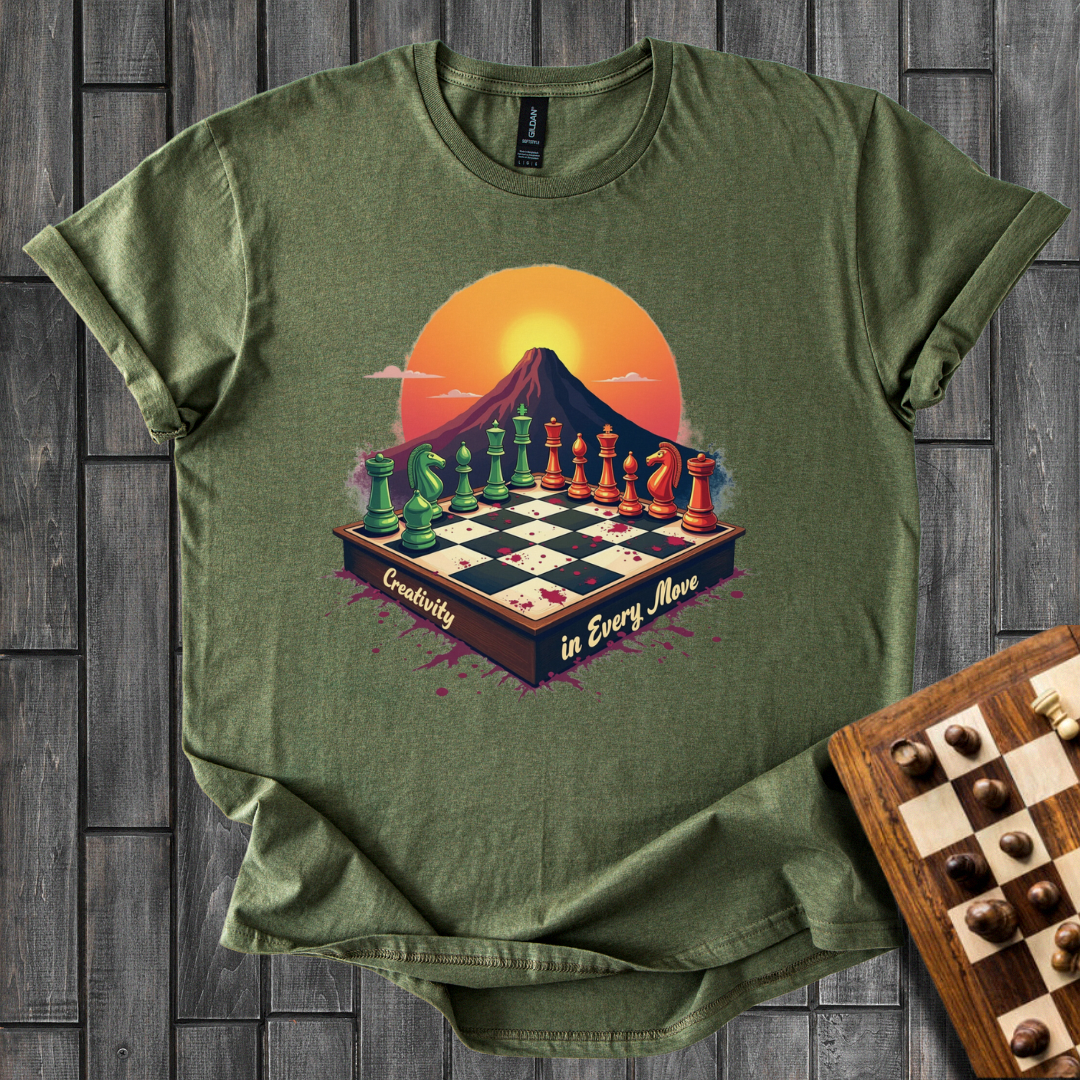 The Game Under the Vesuvius Chess T-Shirt