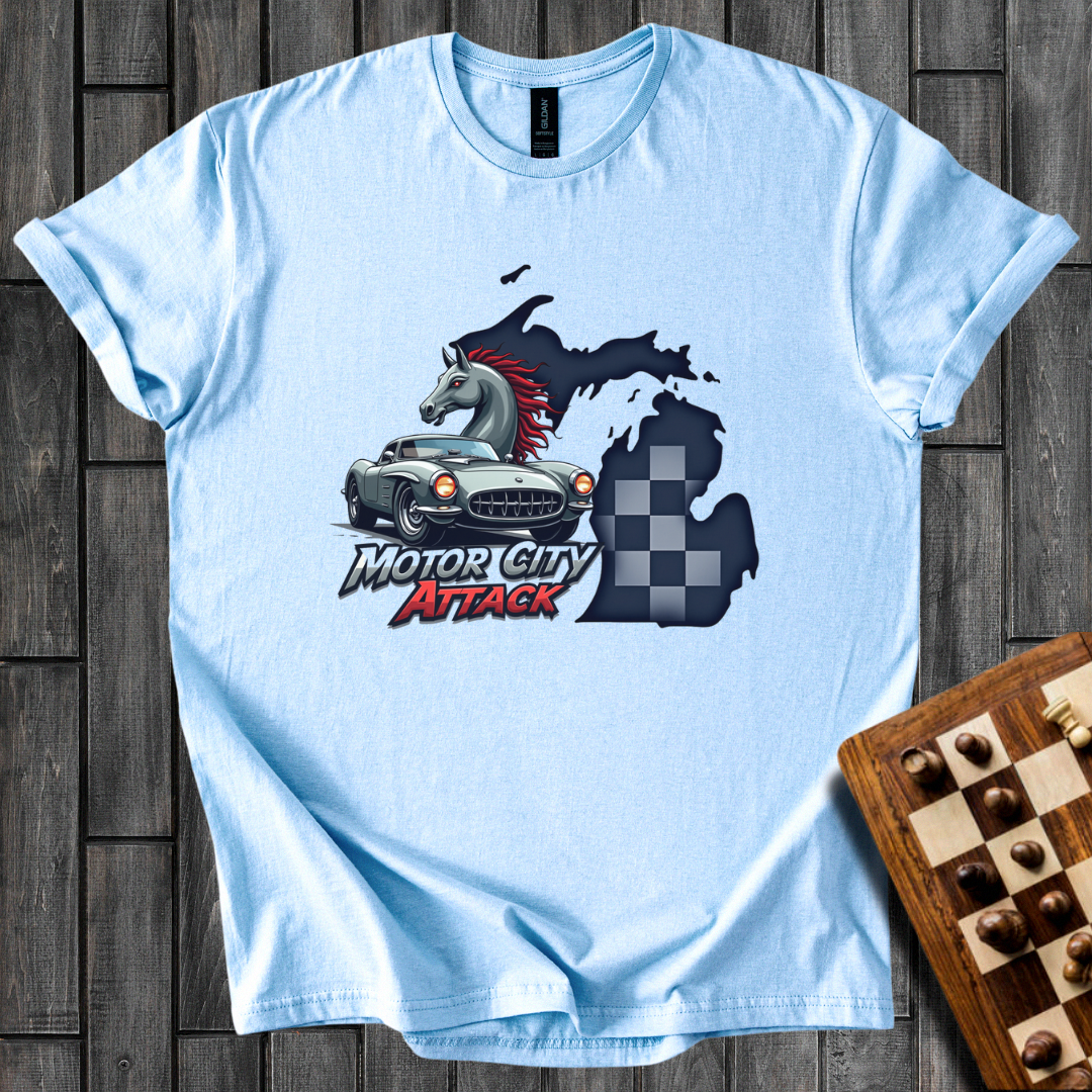 Motor City Attack Chess T-Shirt