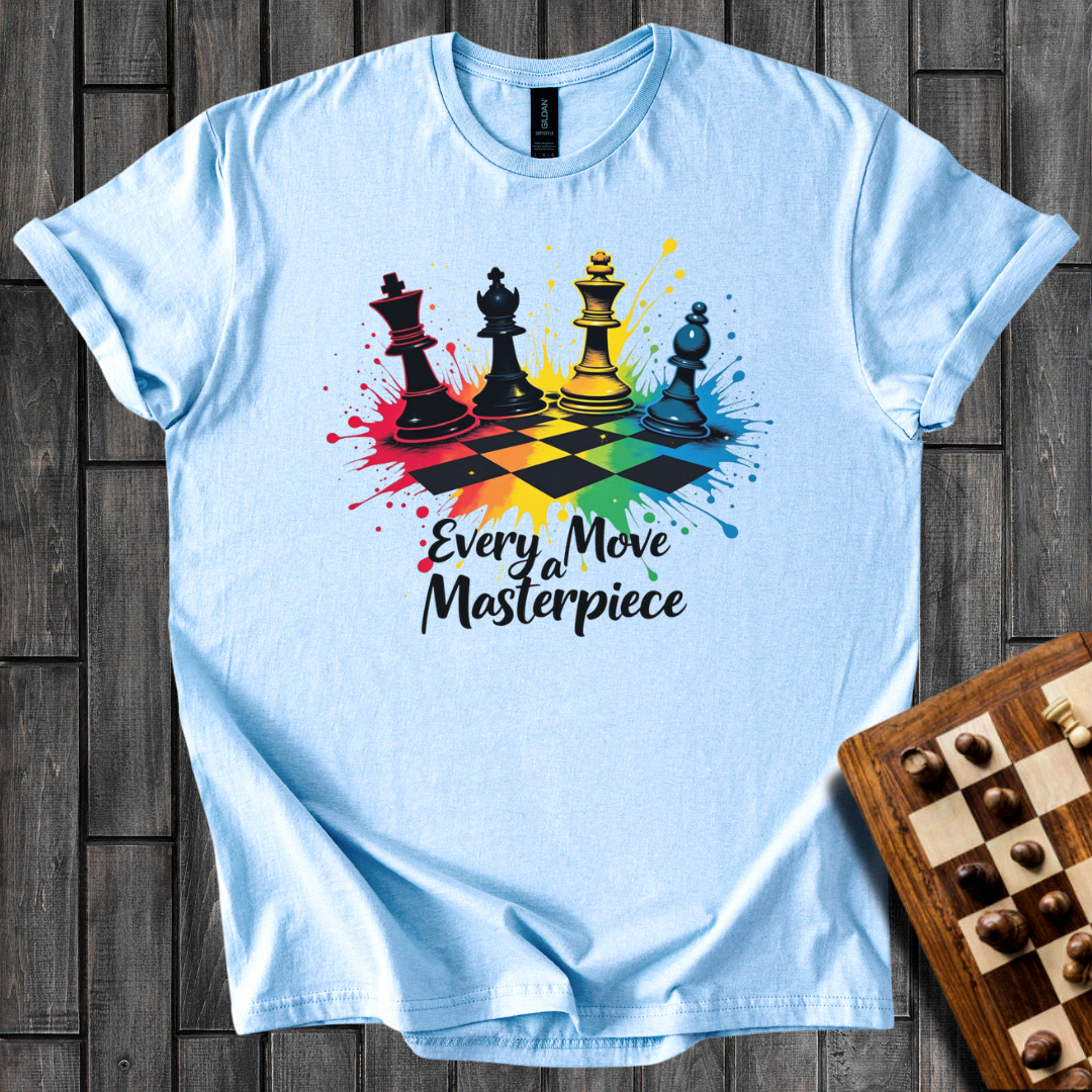 Colorfull Move Chess T-Shirt