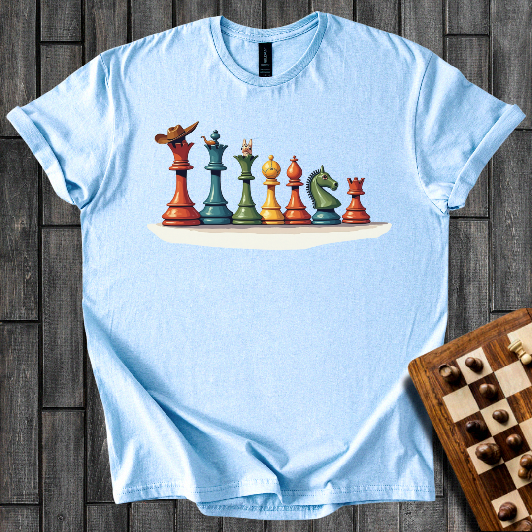 Lineup Of Chess Pieces T-Shirt