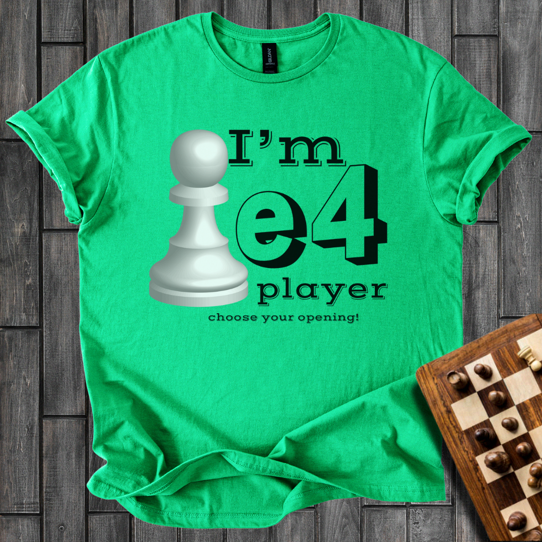 e4 Player Chess T-Shirt