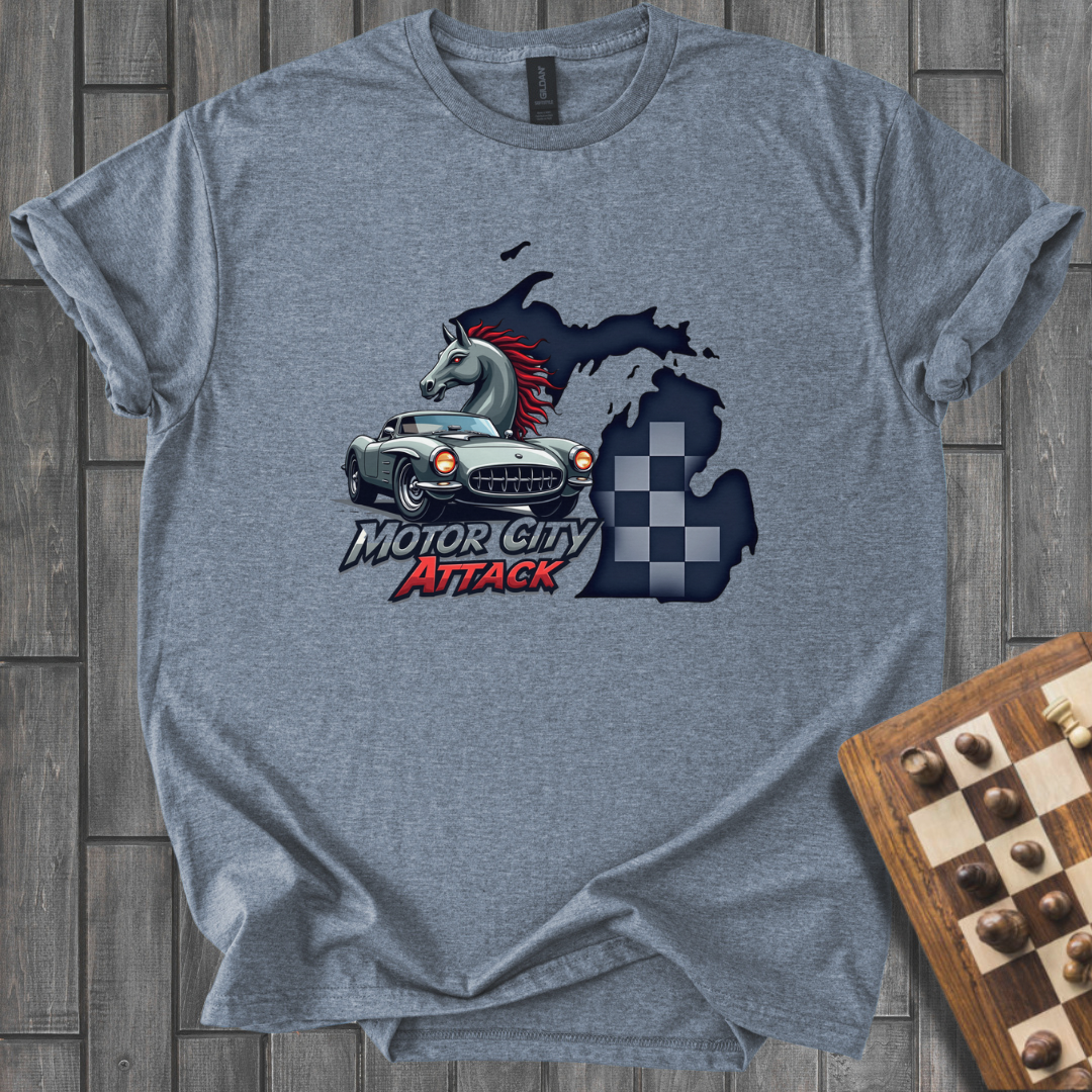 Motor City Attack Chess T-Shirt