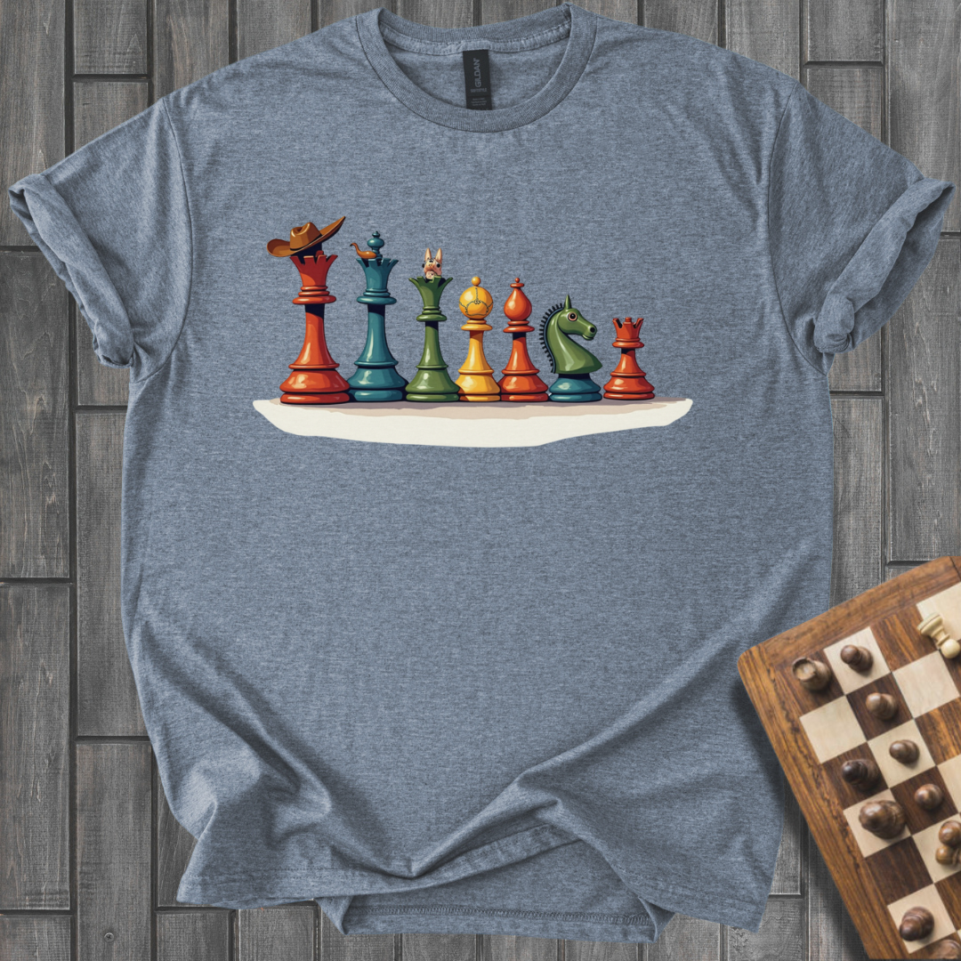 Lineup Of Chess Pieces T-Shirt