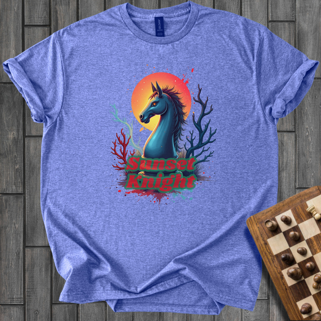 Sunset Knight Chess T-Shirt
