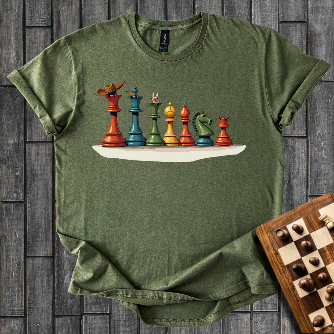 Lineup Of Chess Pieces T-Shirt