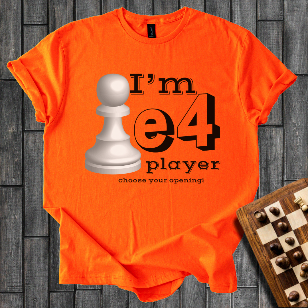 e4 Player Chess T-Shirt