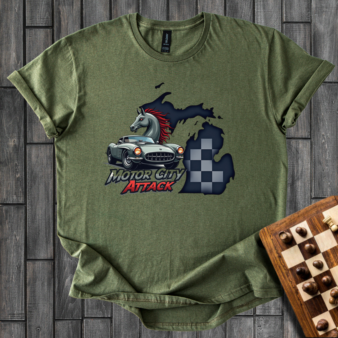 Motor City Attack Chess T-Shirt