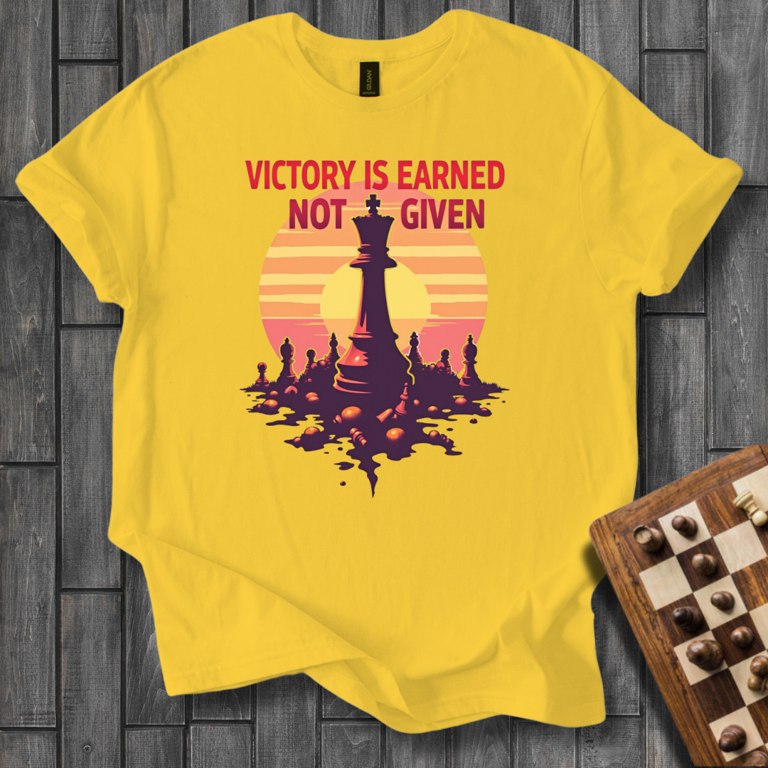 Victory Is Earned Chess T-Shirt