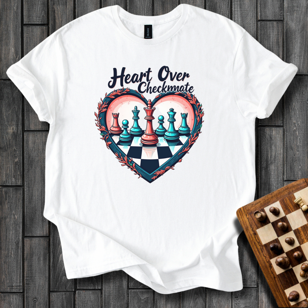 Heart Over Checkmate Chess T-Shirt
