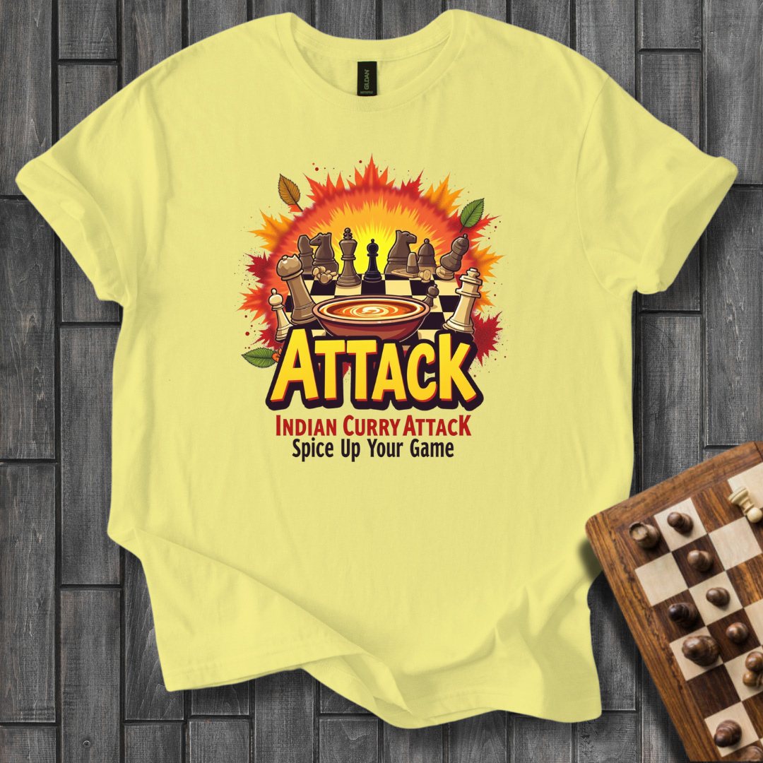 Indian Curry Attack Chess T-Shirt