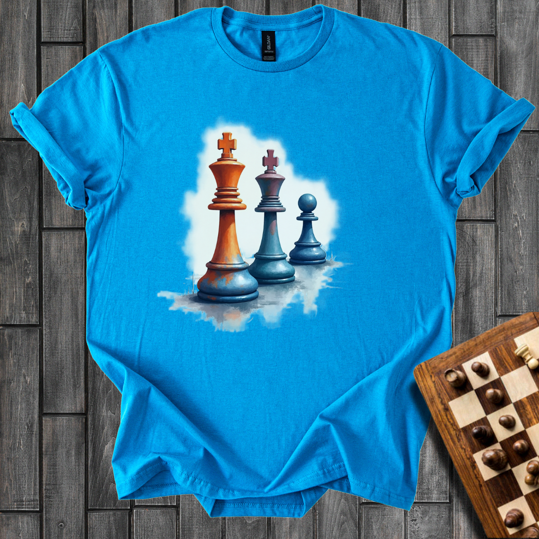 Grunge Elegance Chess T-Shirt