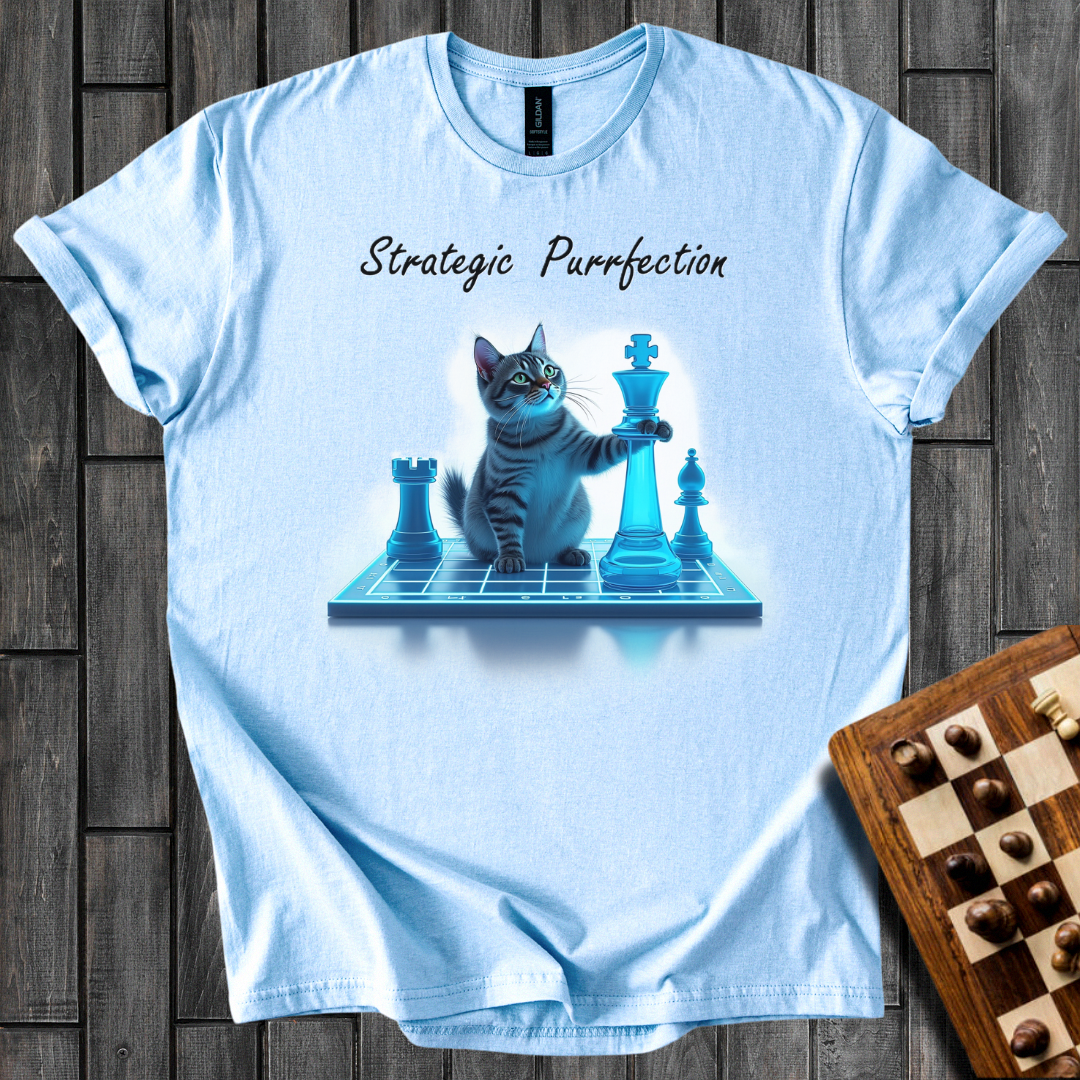 Purrfect Strategy Chess T-Shirt