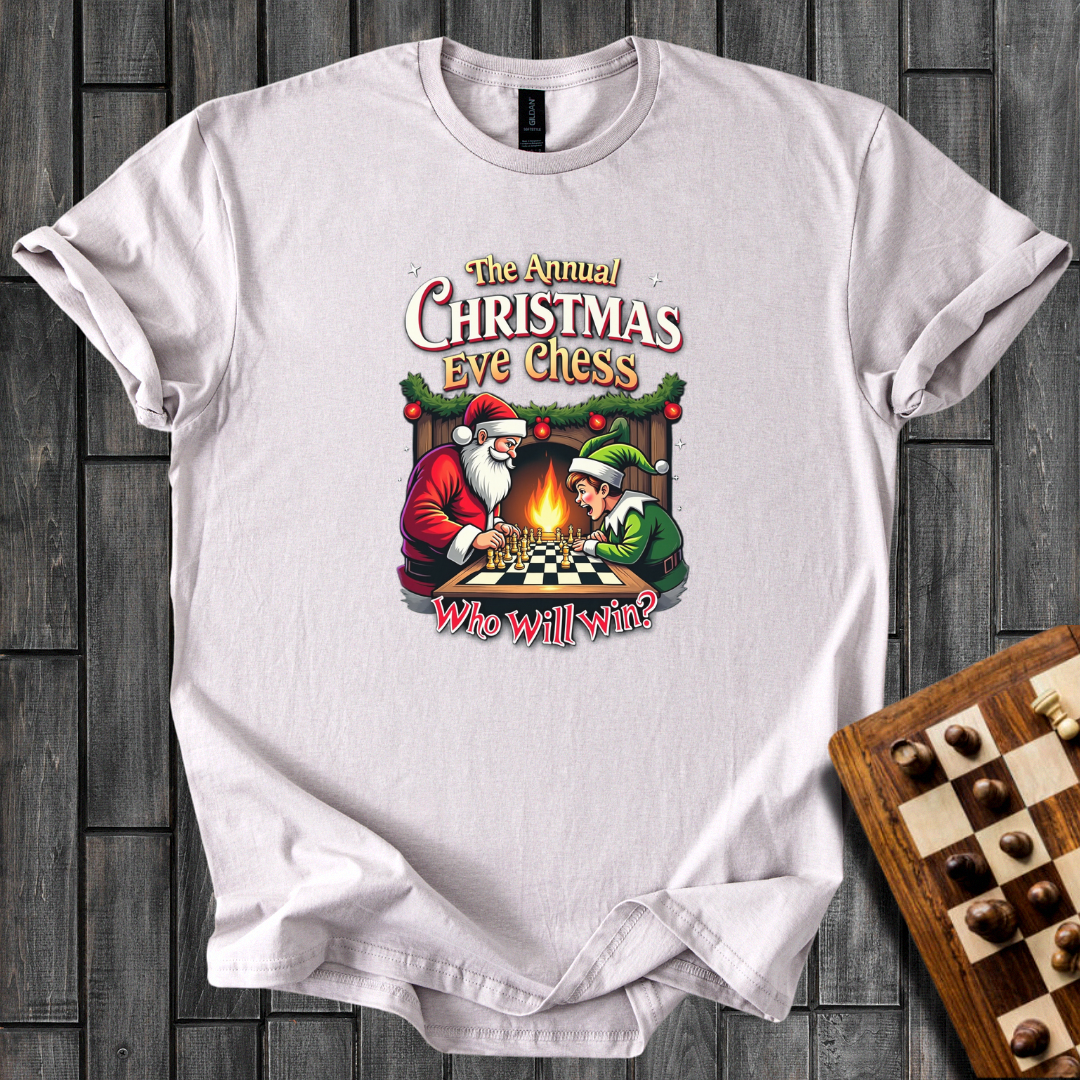 Santa vs. Elf: Chess Edition T-Shirt