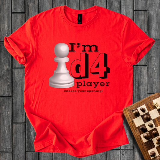 d4 Player Chess T-Shirt