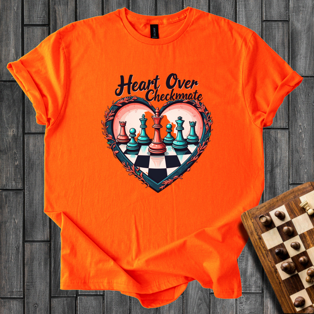 Heart Over Checkmate Chess T-Shirt
